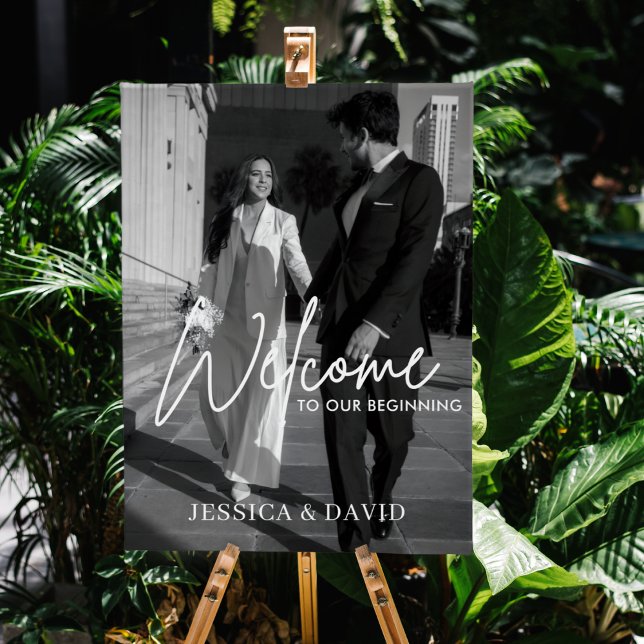 Modern Elegant Script Wedding Welcome Sign (Creator Uploaded)