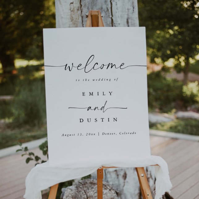 Modern Elegant Script Wedding Welcome Sign (Creator Uploaded)