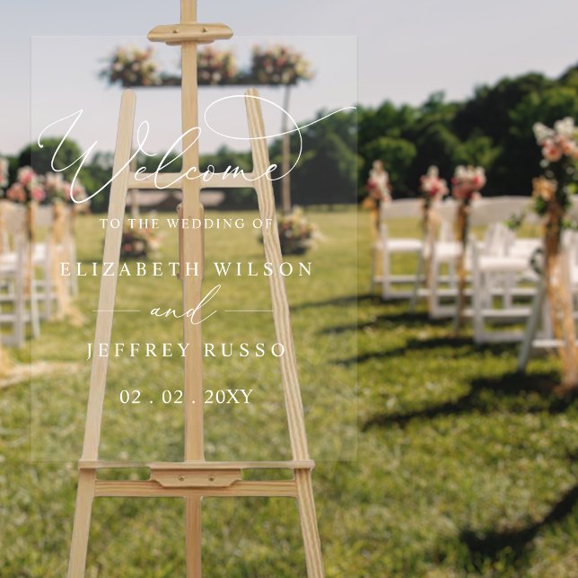 Modern Elegant Script Wedding Welcome Sign (Modern Elegant Script Wedding Welcome Sign)