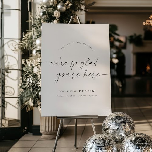 Modern Elegant Script Wedding Welcome Sign