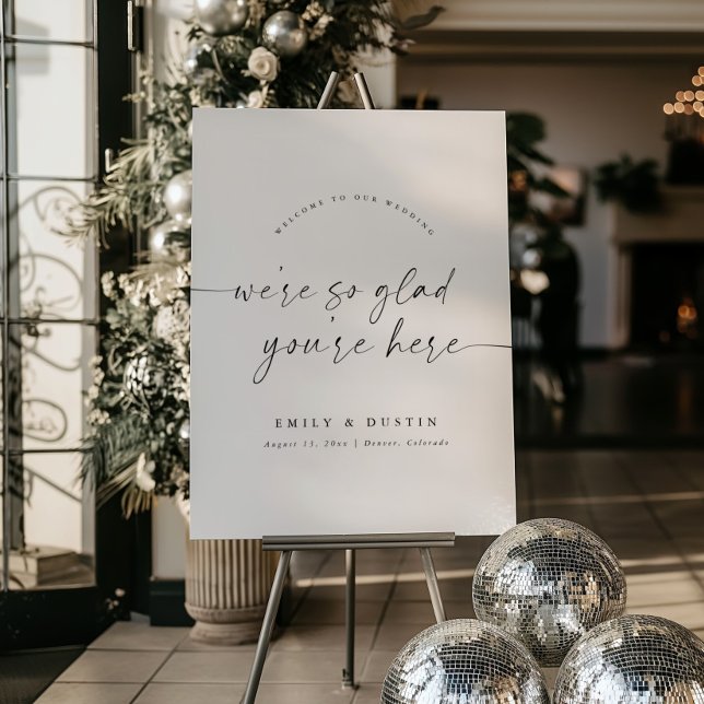 Modern Elegant Script Wedding Welcome Sign (Creator Uploaded)