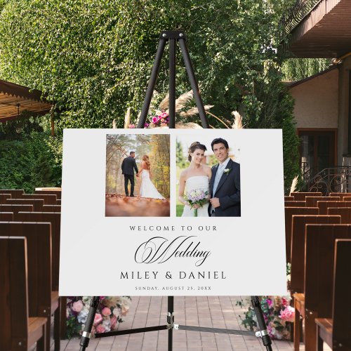 Modern  Elegant Script Wedding Welcome Sign