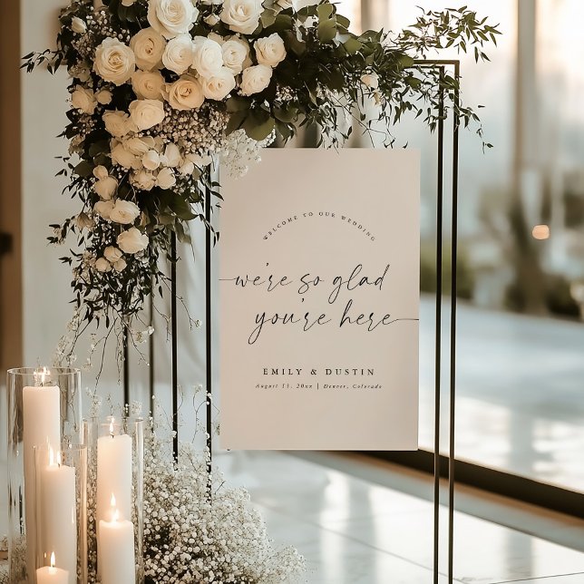 Modern Elegant Script Wedding Welcome Sign (Creator Uploaded)