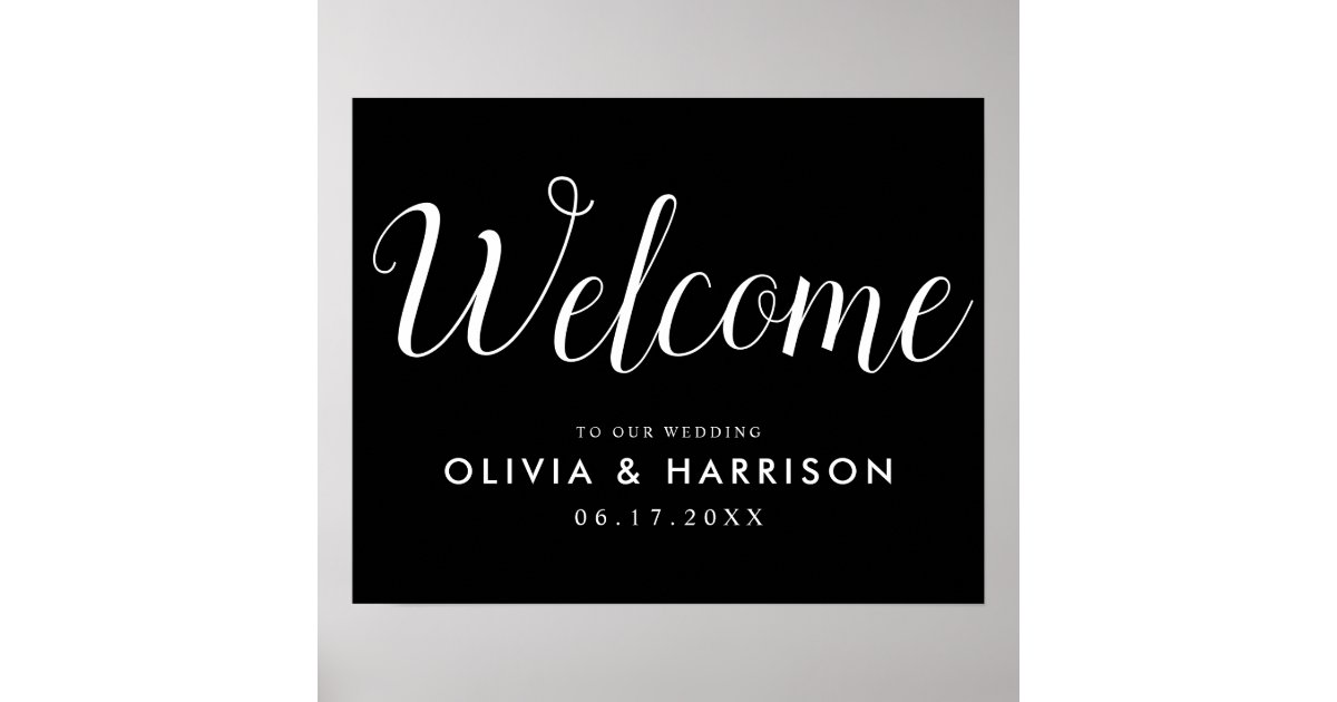 Modern Elegant Script Welcome Wedding Sign | Zazzle