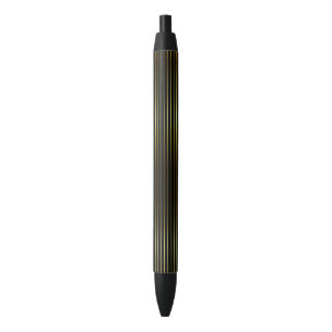 Modern Elegant Shiny Black Template Trendy Gold Pen