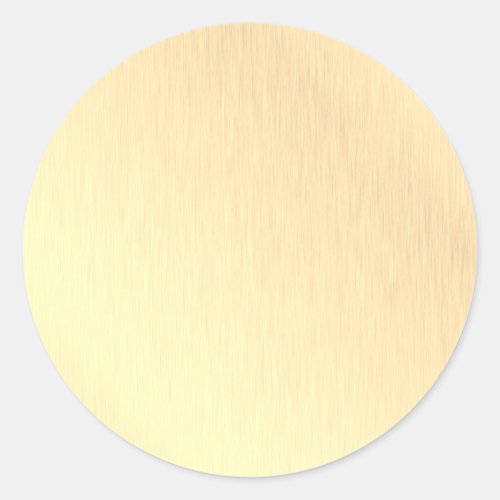 Modern Elegant Shiny Faux Gold Glamorous Blank Classic Round Sticker