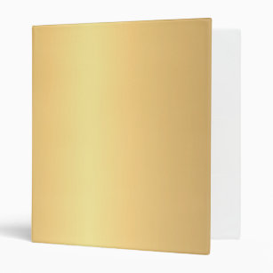 Modern Elegant Shiny Faux Gold Trendy Golden 3 Ring Binder