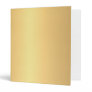 Modern Elegant Shiny Faux Gold Trendy Golden 3 Ring Binder
