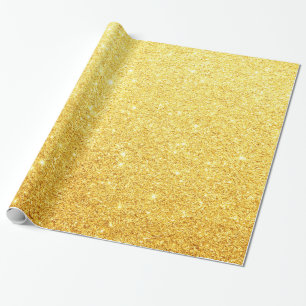 Modern Elegant Shiny Metallic Gold Glitter Wrapping Paper