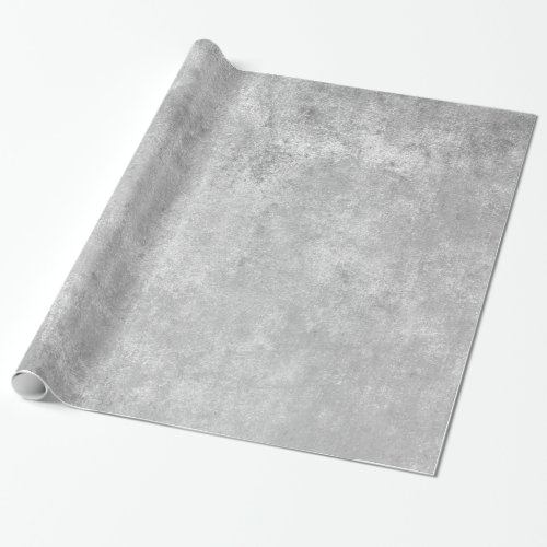 Modern Elegant Shiny Metallic Silver Gray Texture Wrapping Paper