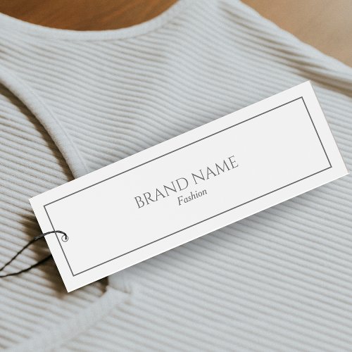 Modern Elegant Silver and White Hang Tags