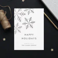 Silver Snowflakes Static Custom Holiday Corporate eCard for eMail - Mobile  Friendly Electronic Greetings Cards for Business
