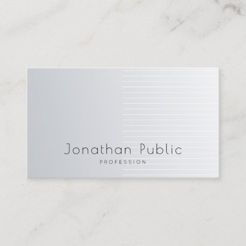 Modern Elegant Silver Template Professional Luxury Business Card