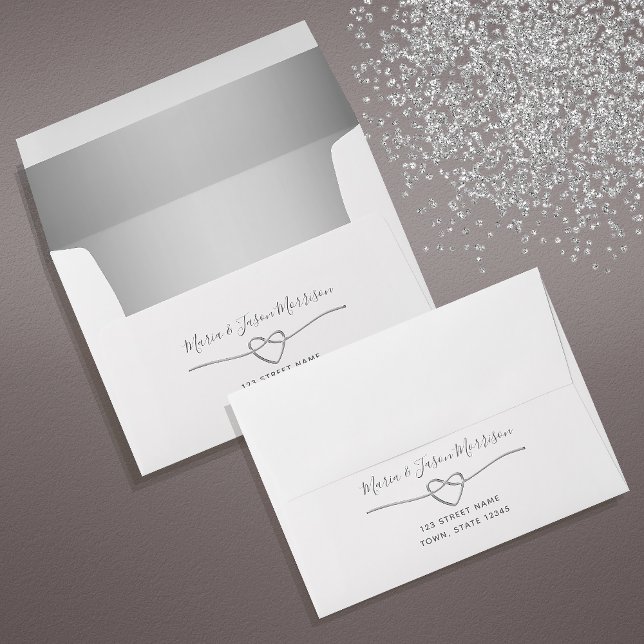 Modern Elegant Silver Wedding Envelope (Creator Uploaded)