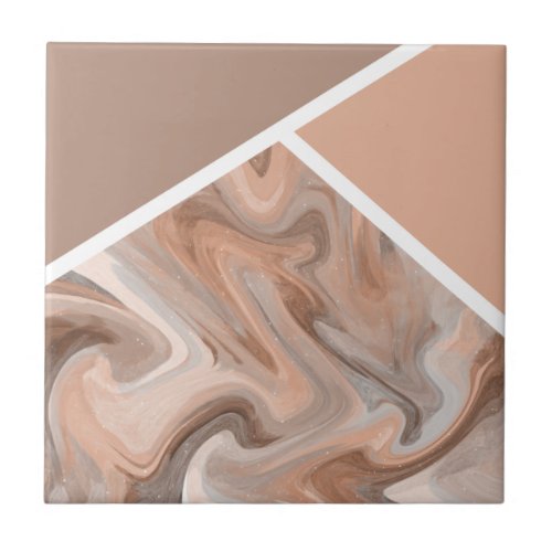 Modern Elegant Simple Brown Abstract Ceramic Tile