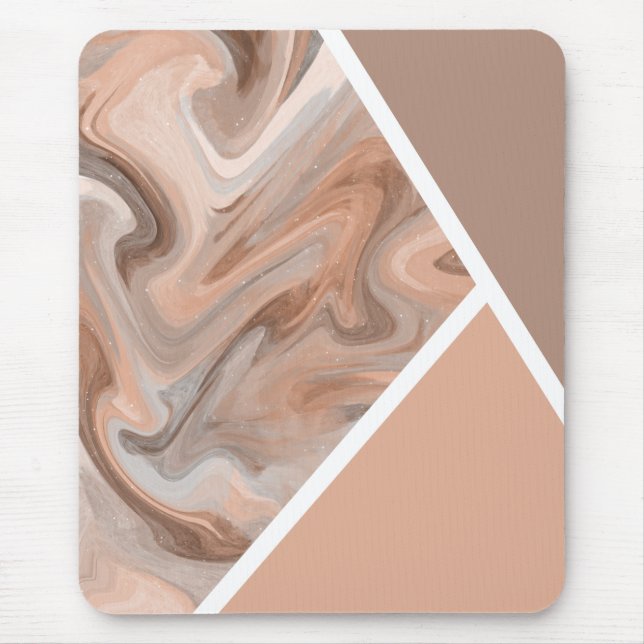 Modern Elegant Simple Brown Abstract Mouse Pad (Front)