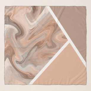 Modern Elegant Simple Brown Abstract Scarf