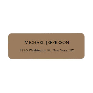 Modern Elegant Simple Brown Label