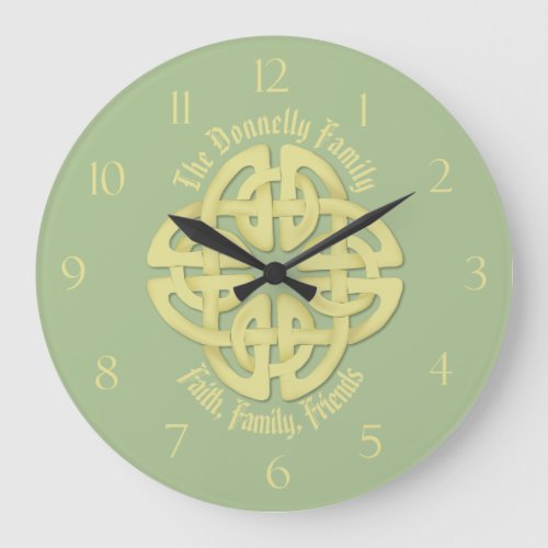 Modern Elegant Simple Celtic Minimalist Art Design Large Clock