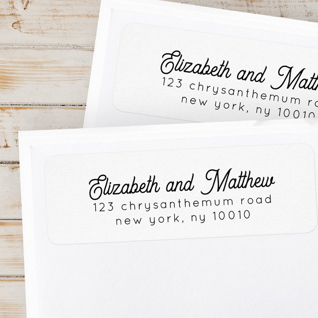 Modern Elegant Simple Chic Wedding Return Address Label (Creator Uploaded)