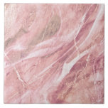 Modern Elegant Simple Classy Marble Dusty Pink Ceramic Tile<br><div class="desc">Elegant minimalistic modern marble print design with exquisite girly colors: dusty pink and white.</div>