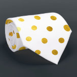 Modern Elegant Simple Classy White Gold Polka Dots Neck Tie<br><div class="desc">Simple and classy polka dots pattern with white and gold shades. 
Other colors are available in our collections!</div>