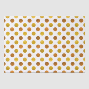 Modern Elegant Simple Classy White Gold Polka Dots Tissue Paper