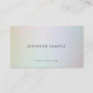 Modern Elegant Simple Colorful Plain Professional Business Card