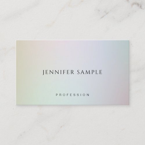 Modern Elegant Simple Colorful Plain Professional Business Card