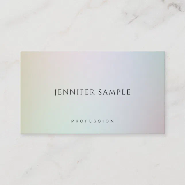 Modern Elegant Simple Colorful Plain Professional Business Card | Zazzle