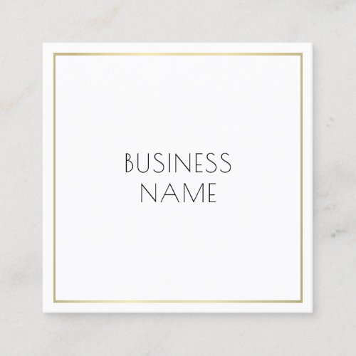 Modern Elegant Simple Corporate Company Template Square Business Card