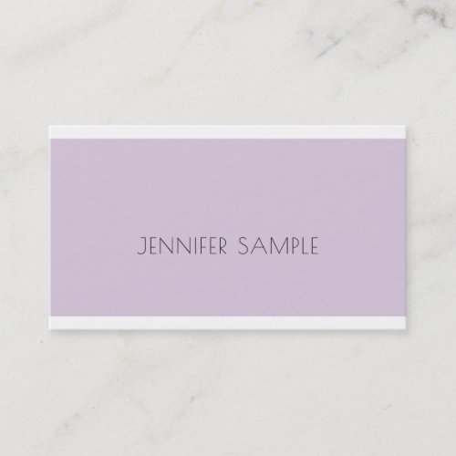 Modern Elegant Simple Design Luxury Trendy Violet Business Card