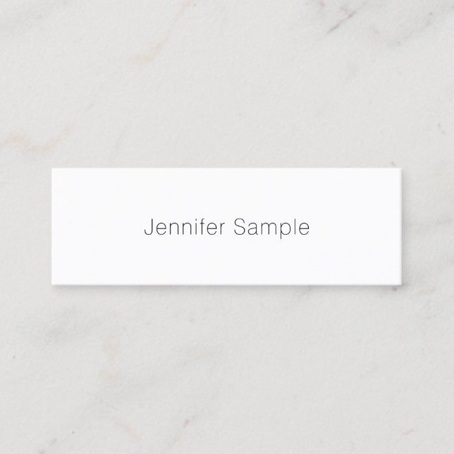 Modern Elegant Simple Design Minimalist Template Mini Business Card (Front)