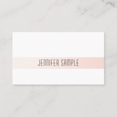 Modern Elegant Simple Design Plain Trendy Pink Business Card