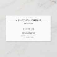 Modern Elegant Simple Design Professional Plain Business Card at Zazzle