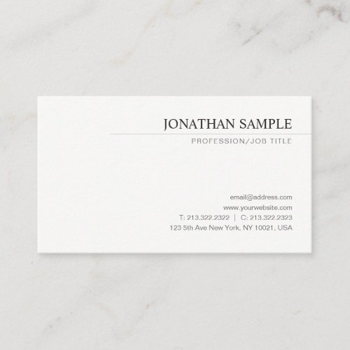 Modern Elegant Simple Design Professional Template Business Card