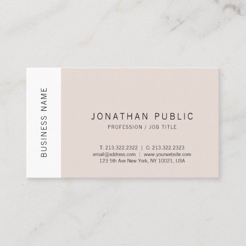 Modern Elegant Simple Design Template Professional Business Card