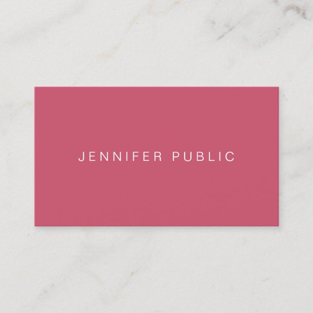 Modern Elegant Simple Design Template Trend Colors Business Card (Front)