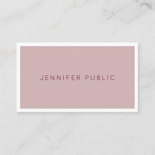 Modern Elegant Simple Design Trend Colors Template Business Card