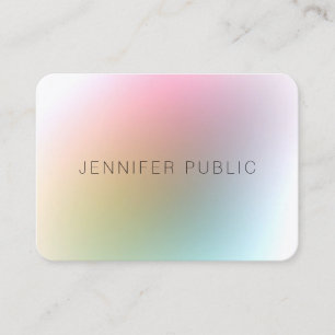 Modern Elegant Simple Design Trendy Colorful Business Card