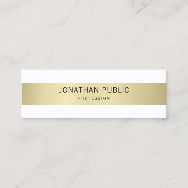 Modern Elegant Simple Design Trendy Plain Luxury Mini Business Card (Front)