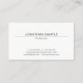 Modern Elegant Simple Design Trendy Template Business Card