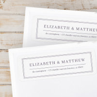 Modern Elegant Simple Frame Return Address Label