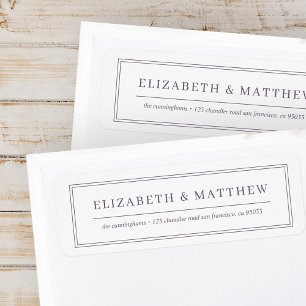 Modern Elegant Simple Frame Return Address Label