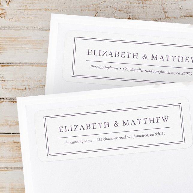 Modern Elegant Simple Frame Return Address Label (Creator Uploaded)