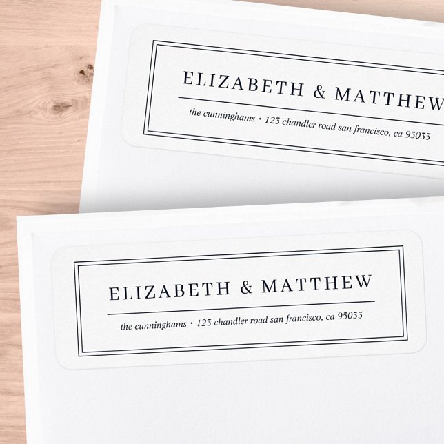 Modern Elegant Simple Frame Return Address Label (Creator Uploaded)