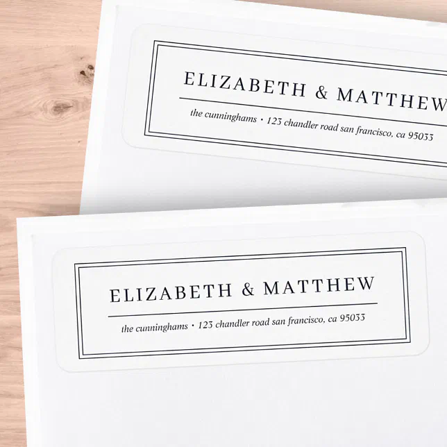Modern Elegant Simple Frame Return Address Label | Zazzle