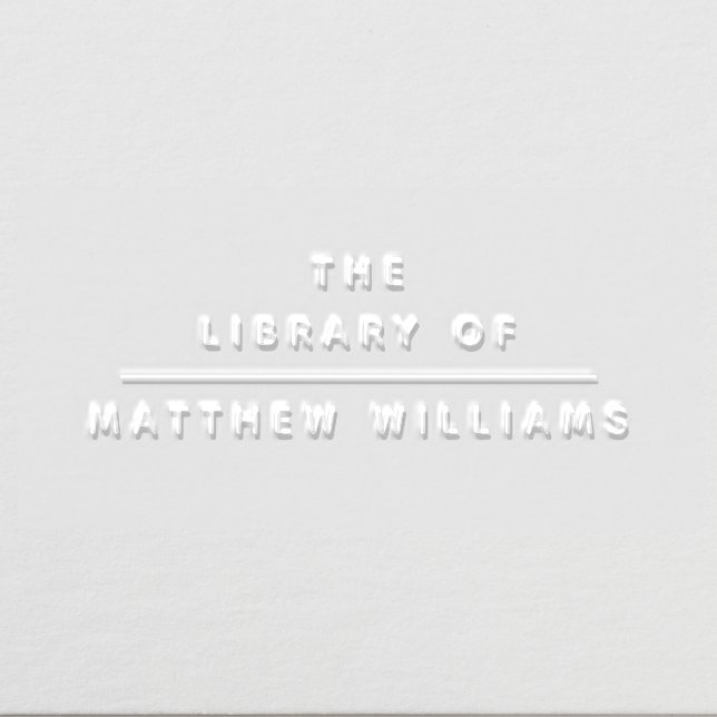 Modern Elegant Simple From The Library Of Book Embosser (Design)