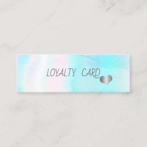 Modern Elegant Simple Hearts Green Loyalty Card