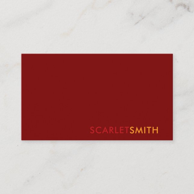Modern elegant simple minimalist  business card (Front)